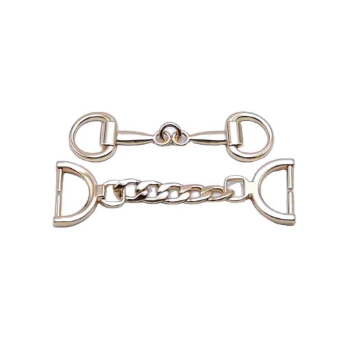 Customised Gold Metal Adjust Chain Buckle Waist Band Golden Linked Circle Chain Buckle For Garment