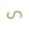 Customised Gold Metal Adjust Chain Buckle Waist Band Golden Linked Circle Chain Buckle For Garment
