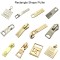 Brushed Antique Brass Color Custom Logo Embossed Metal Zipper Puller For Bag / Clothes