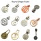 Brushed Antique Brass Color Custom Logo Embossed Metal Zipper Puller For Bag / Clothes
