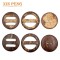 Yiwu Oem Customized Adjustable Slider Natural Round Shoe Coconut Shell Buckles