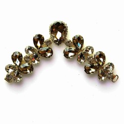 New Metal Crystal Y-shaped Butterfly Shape Ladies Shoes Decoration Accessories Shoe Buckle