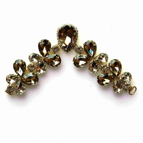 New Metal Crystal Y-shaped Butterfly Shape Ladies Shoes Decoration Accessories Shoe Buckle