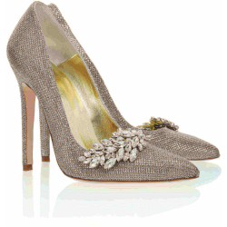 Wholesale Metal Zinc Alloy Leaves Shape Detachable Clear Crystal Shoe Clip For Women Wedding Heels Shoe Buckle Accessory Decor