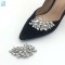 Wholesale Metal Zinc Alloy Leaves Shape Detachable Clear Crystal Shoe Clip For Women Wedding Heels Shoe Buckle Accessory Decor