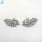 Wholesale Metal Zinc Alloy Leaves Shape Detachable Clear Crystal Shoe Clip For Women Wedding Heels Shoe Buckle Accessory Decor