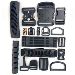 Stroller Buckle Pom Eco-friendly Backpack Accessories Bag Parts Plastic Buckles Wholesale Plastic New Designs Black Color Iso Bs