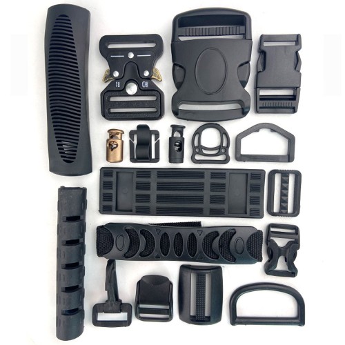 Stroller Buckle Pom Eco-friendly Backpack Accessories Bag Parts Plastic Buckles Wholesale Plastic New Designs Black Color Iso Bs