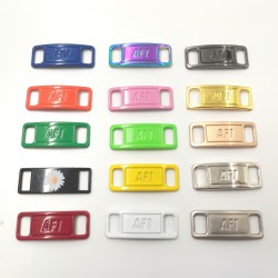 Hot Sale Colorful Classic Af1 Engraved Lace Tag Sneaker Lace Lock Shoe Buckle