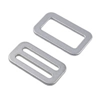 Js Custom Cheap Good 45mm Inner Width Steel Rectangular Slide Buckle White Zinc Plated For Safety Harness Accessories