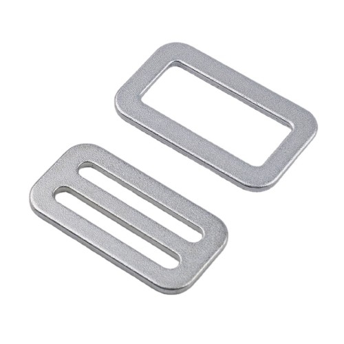 Js Custom Cheap Good 45mm Inner Width Steel Rectangular Slide Buckle White Zinc Plated For Safety Harness Accessories