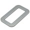Js Custom Cheap Good 45mm Inner Width Steel Rectangular Slide Buckle White Zinc Plated For Safety Harness Accessories