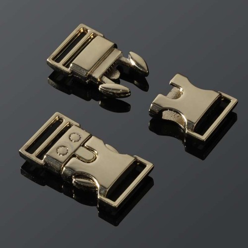 Manufacturers Customized Luggage Bag Straps Webbing Accessories Metal 10mm Rose Gold Side Quick Release Adjustable Buckles