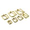 Solid Brass Belt Rectangle Buckle End Bar Heel Bar Buckle Single Pin Belt Half Buckle For Leather Craft Bag Belting Leather