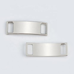 Custom Logo Blank Shoelace Charms Fashion Shoe Accessories Shoe Laces Lock Metal Shoelace Tag Dubraes