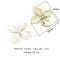 Fashion Bling Metal Pearl Shoe Part Clip Square Heel Accessories Rhinestone Crystal Heel Shoe Decoration