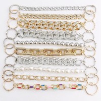 New Acrylic Diamond Studded Chain Hole Shoes Accessories Acrylic Round Bead Chain Hole Shoes Decorative Buckle