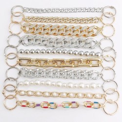 New Acrylic Diamond Studded Chain Hole Shoes Accessories Acrylic Round Bead Chain Hole Shoes Decorative Buckle