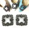 H102 Wholesale Luxury Shoes Accessories Crystal Metal Shoe Buckle Rhinestone Shoe Buckles