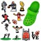 Baseball Sports Shoe Charms Clog Decoration Charms Pvc Shoes Accessory Pvc Shoe Buckle