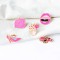 Pink Ladies Brooch Rose Car Heart Lips High Heels Button Clothes Bag Enamel Lapel Pin