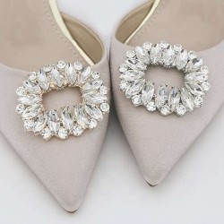 Hot Sale Shoe Clips Removable Rhinestone Shoes Charms Shiny Buckles Wedding Bridal Decoration Accessory