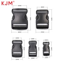 Grs Certification Bag Accessories Dual Adjustable Recycled Plastic Buckle Black Pom Side Release Buckle For Bag Belt Straps