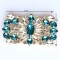 Classic Glass Rhinestones Metal Buckles Shoes And Bags Set Decorated With Rhinestone Shoe Accessories Women Decoration