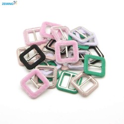 Factory Price 17mm Buckled Shell Shoelace Decorations Small Size Fabric Covered Buckle Blank Shoes Metal Belt Buckle
