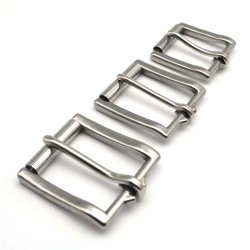 Stainless Steel Roller Belt Buckle Single Pin Tongue Prong Diy Leather Craft Bag Strap Jeans Webbing Dog Collar