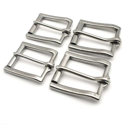 Custom Polished Finish Stainless Steel Buckle Single Prong Replacement Roller Metal Belt Buckle Fits 25mm 30mm 34mm 38mm Strap
