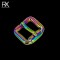 Metal 1 Inch Rainbow Color Bag Hardware Alloy Handbag Parts Rings Bag Accessories Metal Chromatic Fittings Clasps Buckles