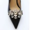 Bling Bling New Welding Glass Rhinestones High Heel Shoe Ornaments Shoe Buckles For Woman Bridal Shoe Decorations