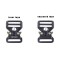 Golden 20mm Tactical Quick Release Metal Strap Buckle Small Adjustable Shoulder Strap Buckles 3/4inch Nylon Side Release Buckle