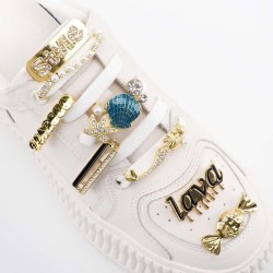 Luxury Shoe Laces Decoration Clips Shiny Rhinestones Shoe Charms Shoelaces For Sneakers Faux Jeweled Vintage Shoelace Decorative