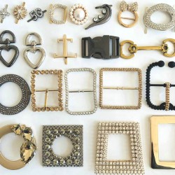 New High-quality Zinc Alloy Metal Shoe Buckle Shiny Women&#39;s With Drill Metal Shoe Buckle With Drill