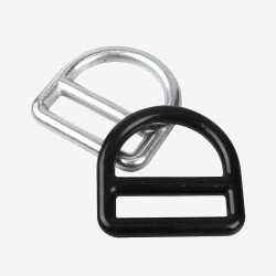 Factory High Quality 46mm Metal Adjustable Double Bar Slotted Hard Steel Large D Ring Buckle For Seat Belt Accessories
