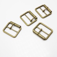 Square Single Prong Bag Strap Bevel Belt Buckle Metal Roller Adjustable Buckle