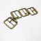 Square Single Prong Bag Strap Bevel Belt Buckle Metal Roller Adjustable Buckle