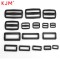 Kjm Buckle Manufacturer Free Sample 1 Inch Black Pom Recycled Plastic Side Release Buckle Adjustable Tri-glide Slide And D Ring
