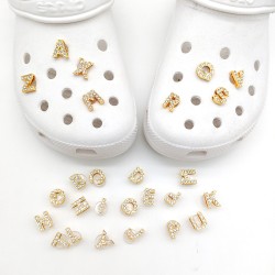 Luxury Bling Shoe Charm Decorations Shoe Jewelry Charm Cheap Price Metal Shoe Charms
