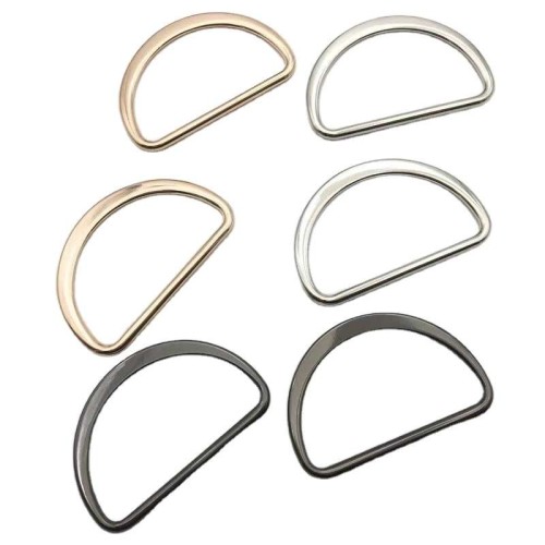 Bag Hardware Accessories D Ring Factory Price D Shape Ring Buckle Zipper D-ring For Purse Clothing