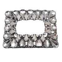 2025 Quadrangle Shining And Heavy Shoe Decoration High Quality Stone Shoe Buckle