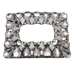 2025 Quadrangle Shining And Heavy Shoe Decoration High Quality Stone Shoe Buckle
