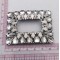 2025 Quadrangle Shining And Heavy Shoe Decoration High Quality Stone Shoe Buckle