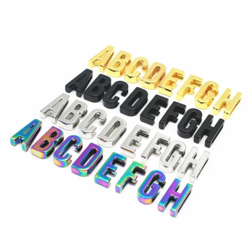 Durable Full Set Of Alphabet 26 Letters Metal Ornament Brand Name Adjustable Buckles For Bags/shoes Decoration
