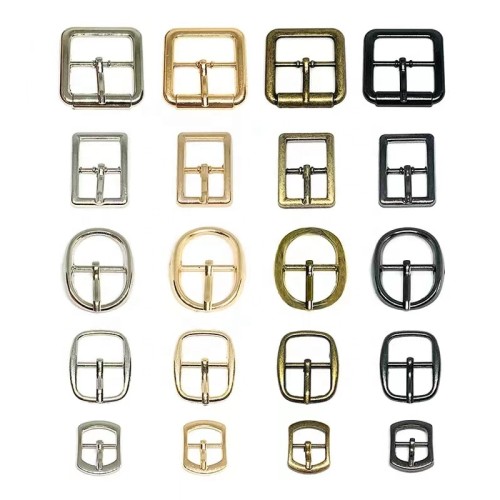 Custom Shoe Pin Buckle Bag Parts Accessories Single Prong Strap Buckles Center Bar Belt Buckle