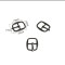 Custom Shoe Pin Buckle Bag Parts Accessories Single Prong Strap Buckles Center Bar Belt Buckle