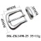 25mm Luxury Metal Zinc Alloy Polish Nickel Electroplated Pin Belt Buckle With Loop Buckle For Small Size Belt Buckle Set