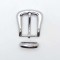 25mm Luxury Metal Zinc Alloy Polish Nickel Electroplated Pin Belt Buckle With Loop Buckle For Small Size Belt Buckle Set